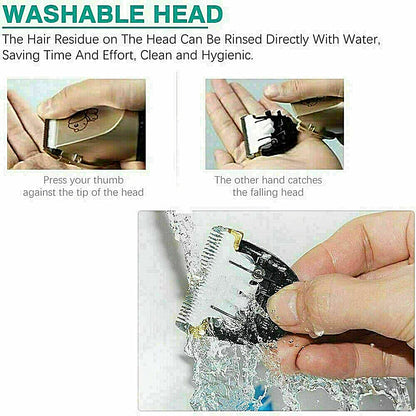 Dog Cat Pet Grooming Kit Rechargeable Cordless Electric Hair Clipper Trimmer Set