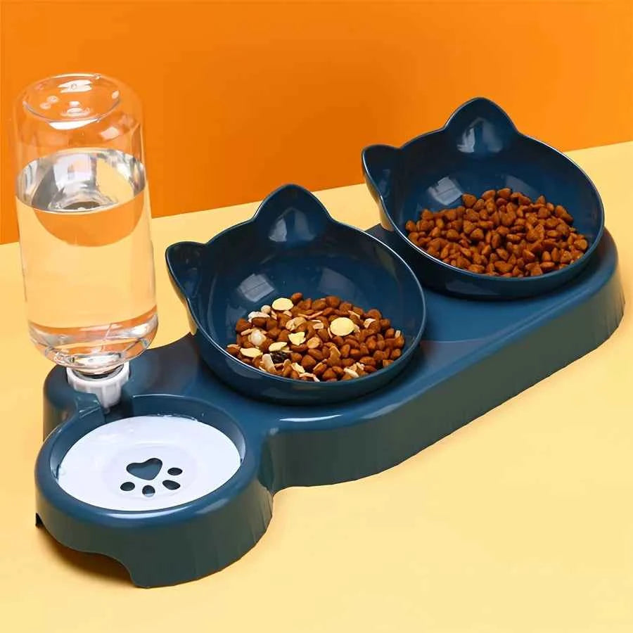 Elevated Pet Feeding Station with Automatic Water Dispenser