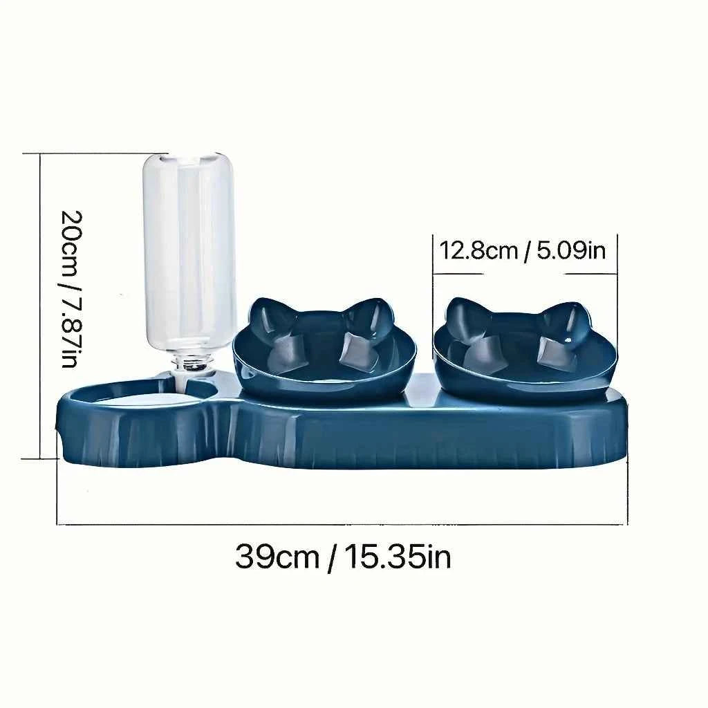 Elevated Pet Feeding Station with Automatic Water Dispenser