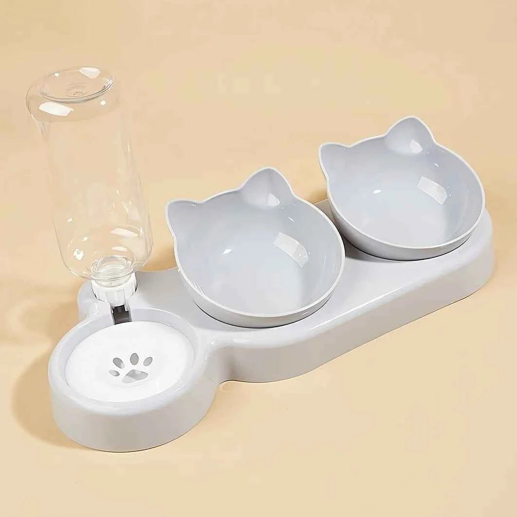 Elevated Pet Feeding Station with Automatic Water Dispenser