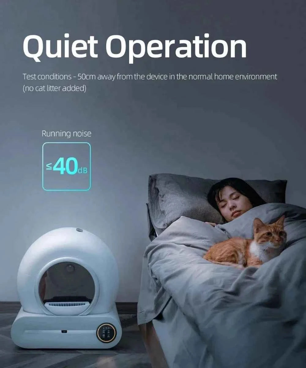 Smart Self-Cleaning Cat Litter Box with App Control & Odor Control