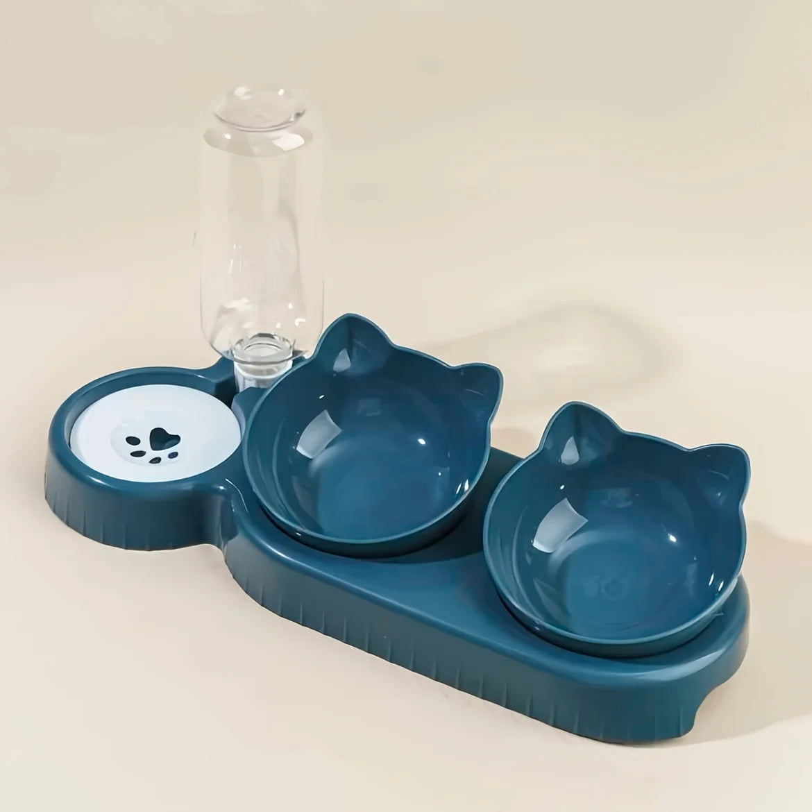 3-in-1 Elevated Pet Feeding Station with Automatic Water Dispenser