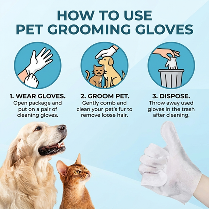 Pet Glove Wipes - (6 PCS/Pack)
