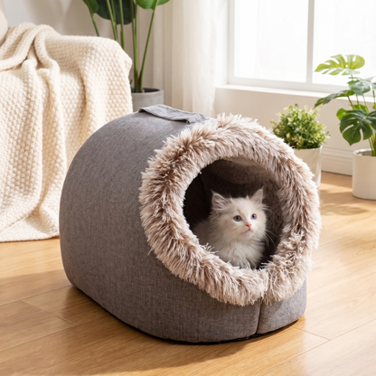 Portable Cozy Cat Bed with Handle