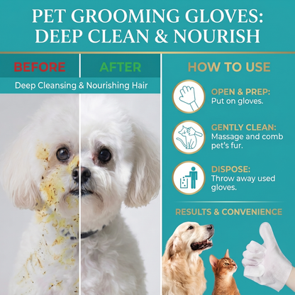 Pet Glove Wipes - (6 PCS/Pack)